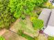 Aerial view of a lush, green backyard, mature trees, and a well-maintained lawn at 349 Miners Cove Way, Fort Mill, SC 29708