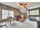 Bonus room featuring a ceiling fan, and comfortable seating at 349 Miners Cove Way, Fort Mill, SC 29708