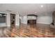 Finished basement with a bar and a cozy stone fireplace at 3755 11Th Ne St, Hickory, NC 28601