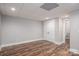 Finished basement bedroom features recessed lighting, wood laminate flooring, and closet at 3755 11Th Ne St, Hickory, NC 28601