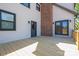 New wooden deck with contrasting trim, brick chimney, and multiple access points at 3755 11Th Ne St, Hickory, NC 28601