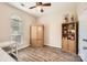 Cozy bedroom with an arched window and wood floors at 3939 Archer Notch Ln, Huntersville, NC 28078