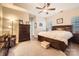 Spacious main bedroom with a ceiling fan, and an ensuite bathroom at 3939 Archer Notch Ln, Huntersville, NC 28078