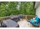 Relax on the outdoor deck with grill and wooded views at 409 Woodcrest Ln, Albemarle, NC 28001