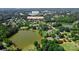 Aerial view of community featuring mature trees and neighborhood lakes at 426 Walden Trl, Waxhaw, NC 28173