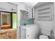 A bathroom with vintage fixtures and ample storage space, needs some TLC at 4734 Polk Ford Rd, Stanfield, NC 28163