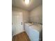 Functional laundry room featuring modern appliances, shelving, and a convenient layout at 5012 Wheat Sw Dr, Concord, NC 28027