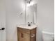 Bathroom vanity featuring a mirror and a sink at 5031 Mclaughlin Loop # 60, Waxhaw, NC 28173