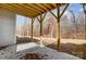 View of the patio with a wood ceiling overlooking the yard at 5031 Mclaughlin Loop # 60, Waxhaw, NC 28173