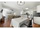 Open concept living space with kitchen, dining, and living room at 8800 Darcy Hopkins Dr, Charlotte, NC 28277