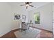 Bedroom/office with hardwood floors and natural light at 1000 Millbank Dr, Matthews, NC 28104