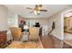 Office with hardwood flooring, comfortable chairs, and a view to an attached room at 106 S Oakwood Dr, Kings Mountain, NC 28086