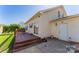 Backyard patio featuring a wooden deck, a door to the house, and a grill at 1556 Berkshire Dr, Newton, NC 28658