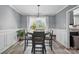 Cozy dining area featuring a round table, comfortable seating, and elegant decor, perfect for Gathering meals at 2224 Clonmel Pl, Charlotte, NC 28262