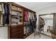 Spacious walk-in closet with custom wood shelving and full-length mirror at 323 Richmond Rd, Salisbury, NC 28144