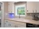Bright kitchen with subway tile backsplash and butcher block countertops at 4920 Raymond Pl, Charlotte, NC 28205