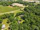 An aerial photograph shows an established neighborhood surrounded by verdant trees and expansive grounds at 5317 Friendly Baptist Ch Rd, Indian Trail, NC 28079
