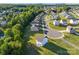 New homes line a neighborhood street, surrounded by mature trees and green lawns at 548 Dutch White Dr, Clover, SC 29710