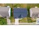 Aerial view showcasing the home's roof, landscaping, and surrounding neighborhood at 5803 Lindley Crescent Dr, Indian Trail, NC 28079