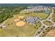 Overhead view featuring athletic fields, playgrounds, lakes, and residential neighborhoods at 6113 Russo Ct, Lancaster, SC 29720