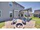 Backyard patio with Adirondack chairs, fire pit, and a cozy seating area at 6113 Russo Ct, Lancaster, SC 29720