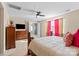 Bright, spacious main bedroom featuring a ceiling fan and neutral wall paint at 10116 Garman Hill Dr, Charlotte, NC 28214