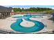 A luxurious community pool featuring a unique design, perfect for relaxation and recreation at 1507 Riverwalk Pkwy, Rock Hill, SC 29730