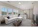 Upstairs living room features a white sofa, modern coffee table, and large windows at 1507 Riverwalk Pkwy, Rock Hill, SC 29730
