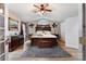 Spacious main bedroom with a large window, sitting area and vaulted ceiling at 1509 Kirkbridge Ct, Matthews, NC 28105