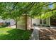 Backyard features a privacy screen, patio, grassy area and a sidewalk at 2006 Holly Villa Cir, Indian Trail, NC 28079