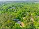 Beautiful aerial view of home with lush trees, and swimming pool, surrounded by a well-maintained landscape at 2062 High Pines Rd, Rock Hill, SC 29732