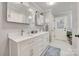 Bright bathroom featuring double vanity, modern fixtures, and ample cabinet space at 2062 High Pines Rd, Rock Hill, SC 29732