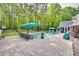 Backyard oasis featuring a refreshing pool, lounge chairs, and lush greenery for ultimate outdoor enjoyment at 2062 High Pines Rd, Rock Hill, SC 29732