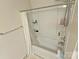 Bathroom view of the bathtub and shower at 2752 Sawbridge Ln, Gastonia, NC 28056