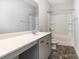 Bathroom features a single sink, shower, and modern finishes at 338 Livingston Dr, Lancaster, SC 29720