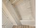 Simple bath/shower combo with white fixtures and a curtain on a rod at 705 Hinterland Ln, Matthews, NC 28104