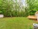 Green backyard with a deck, shed and mature trees for privacy at 850 Deep Hollow Ct, Clover, SC 29710