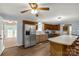 Spacious kitchen with stainless appliances, a breakfast bar, and ample counter space at 1215 Eastcreek Rd, Fort Lawn, SC 29714