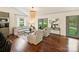 Bright living room with hardwood floors, a vaulted ceiling, and lots of natural light at 1733 Piccadilly Dr, Charlotte, NC 28211