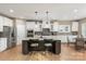 Bright kitchen features a large island with seating, stainless appliances, and modern finishes at 1737 Cavaillon Dr, Waxhaw, NC 28173