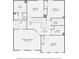 Upstairs floor plan showing a layout with four bedrooms, three bathrooms, laundry room, and walk-in closets at 2206 Mills Harris Rd, Wingate, NC 28174