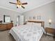 Charming bedroom featuring a ceiling fan and natural light at 2225 Corinth Church Rd, Monroe, NC 28112