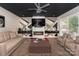 Stylish living room with modern decor, including fireplace, TV, and comfortable seating at 3119 Castlemaine Dr, Charlotte, NC 28269