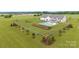 Expansive backyard with a fenced pool area, lush landscaping, and an abundance of open green space at 4316 Nesbit Rd, Monroe, NC 28112