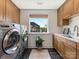 Well-equipped laundry room with modern appliances, ample counter space, and natural wood cabinets at 443 Beaumont Ave, Charlotte, NC 28204
