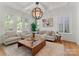 Bright living room features large windows, modern furnishings, and stylish decor at 4635 Harper Ct, Charlotte, NC 28210