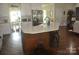Spacious kitchen island with granite countertop, seating, and modern appliances for Gathering gatherings at 5817 Wingate Hill Rd, Denver, NC 28037