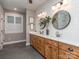 Elegant bathroom with double sinks, modern fixtures, and natural light at 5951 Johnson Rd, Clover, SC 29710