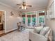 A quiet home office featuring French doors and a lake view at 5951 Johnson Rd, Clover, SC 29710