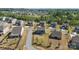 A scenic aerial view captures homes nestled among lush trees, showcasing a harmonious blend of nature and neighborhood living at 8901 Powder Works Dr, Huntersville, NC 28078